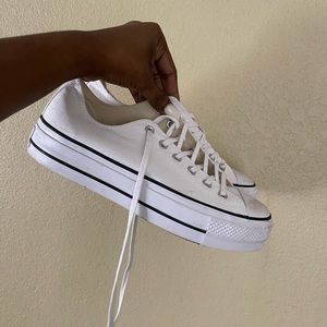 White platform converse